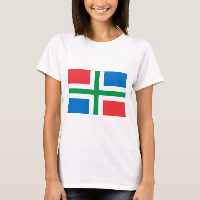 T-shirts Bandeira de Groningen (Frente)