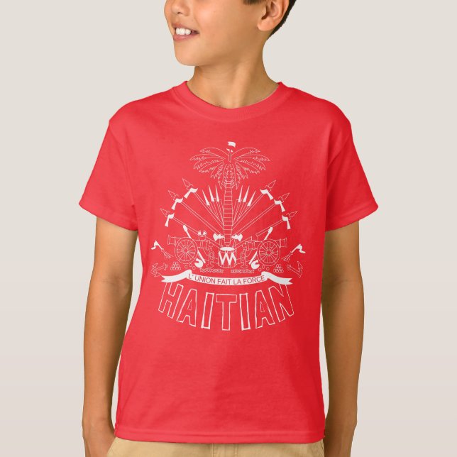 T-shirts Bandeira de Haiti (Frente)