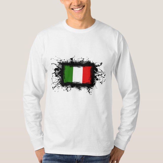 T-shirts Bandeira de Italia (Frente)