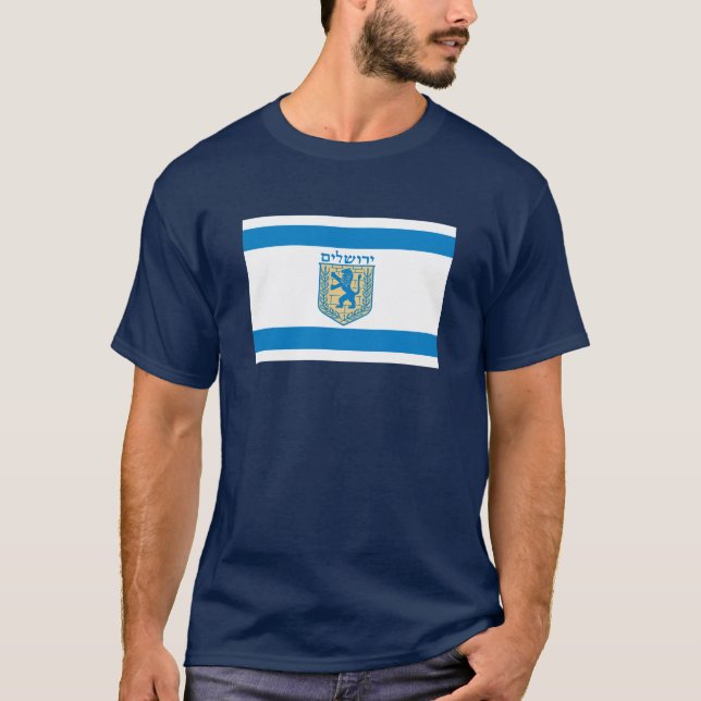 T-shirts Bandeira de Jerusalem (Frente)