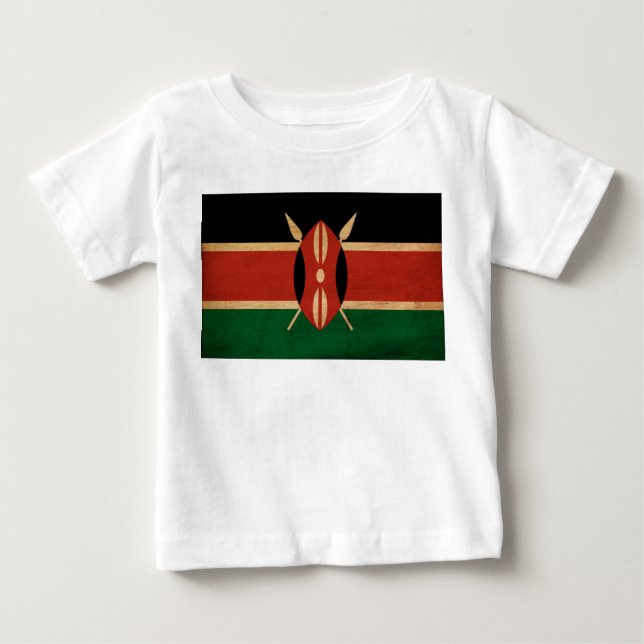 T-shirts Bandeira de Kenya (Frente)