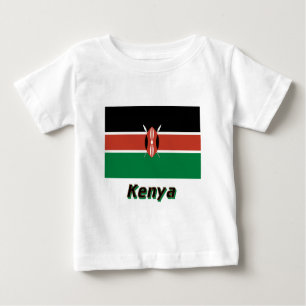 T-shirts Bandeira de Kenya com nome