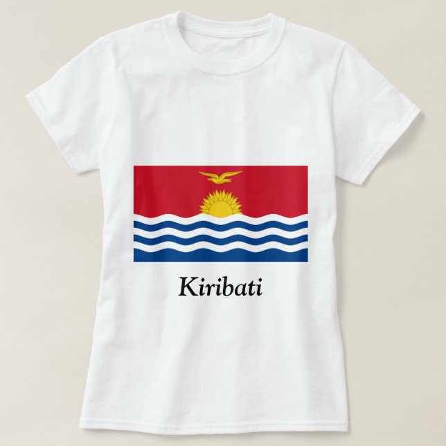 T-shirts Bandeira de Kiribati (Frente do Design)