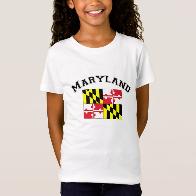 T-shirts Bandeira de Maryland (Frente)