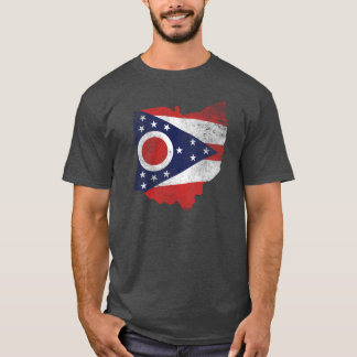 T-shirts Bandeira de Ohio vestida
