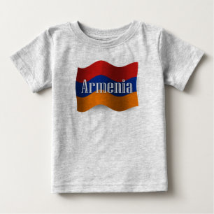 T-shirts Bandeira de ondulação de Arménia