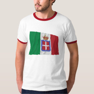 T-shirts Bandeira de ondulação de Italia (1861-1946)