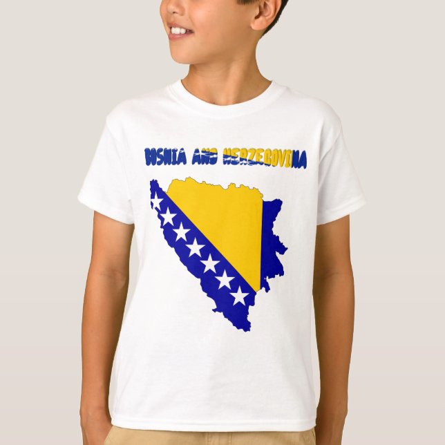 T-shirts Bandeira de país bosniana (Frente)