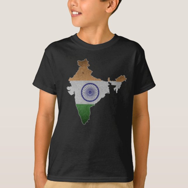 T-shirts bandeira de país de india (Frente)