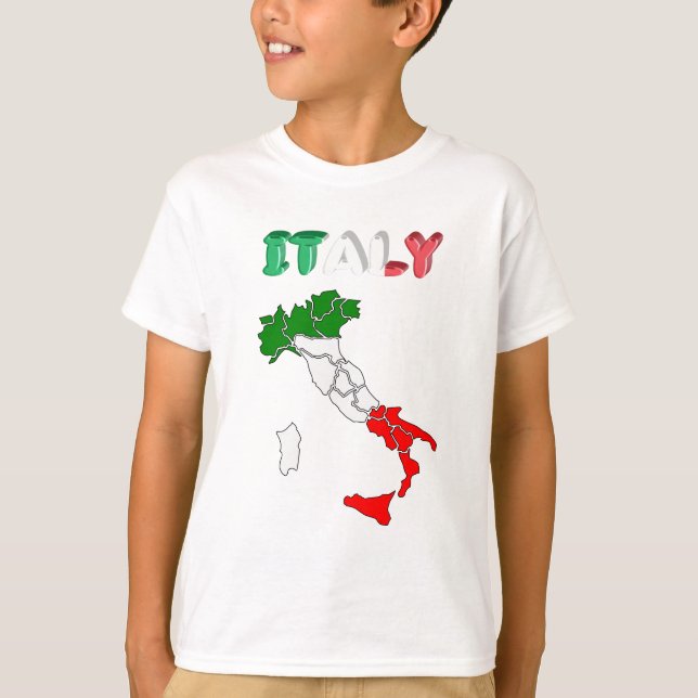 T-shirts Bandeira de país italiana (Frente)