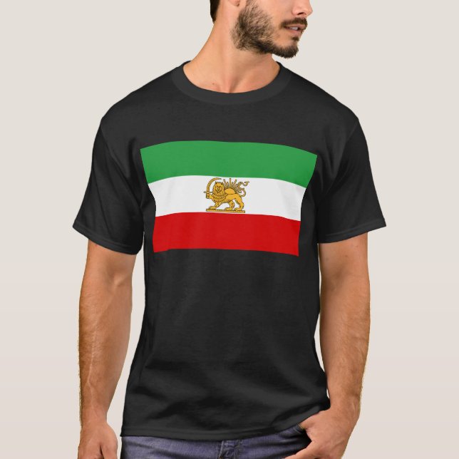 T-shirts Bandeira de Persia/Irã (1964-1980) (Frente)