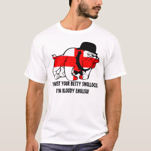 T-shirts Bandeira de rima inglesa do inglês do calão