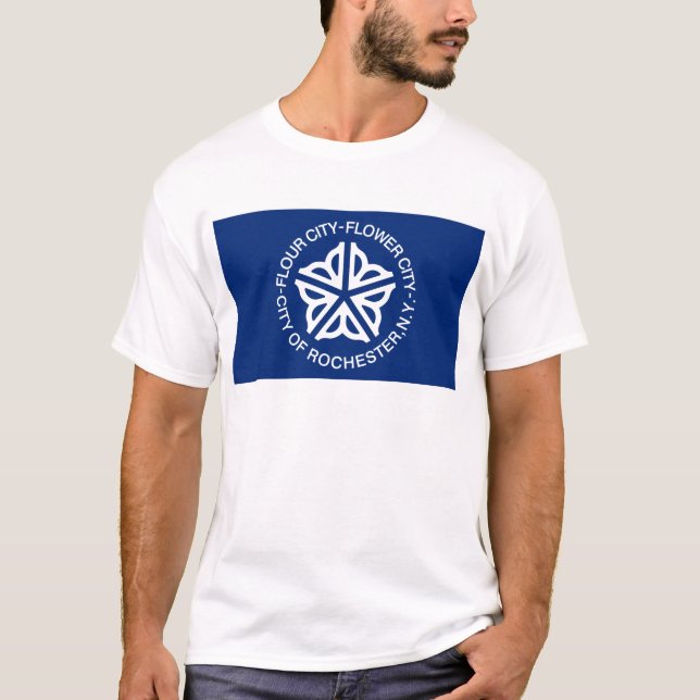 T-shirts Bandeira de Rochester (Frente)