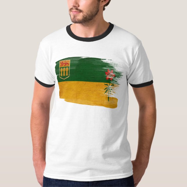 T-shirts Bandeira de Saskatchewan (Frente)