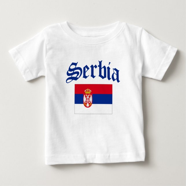 T-shirts Bandeira de Serbia (Frente)
