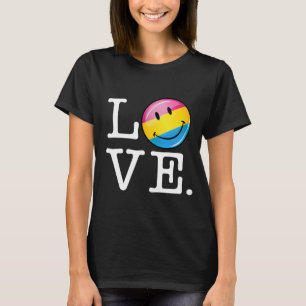 T-shirts Bandeira de sorriso do amor Pansexual