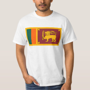 T-shirts Bandeira de Sri Lanka (ශ්රීලංකාවේජාතිකකොඩිය)