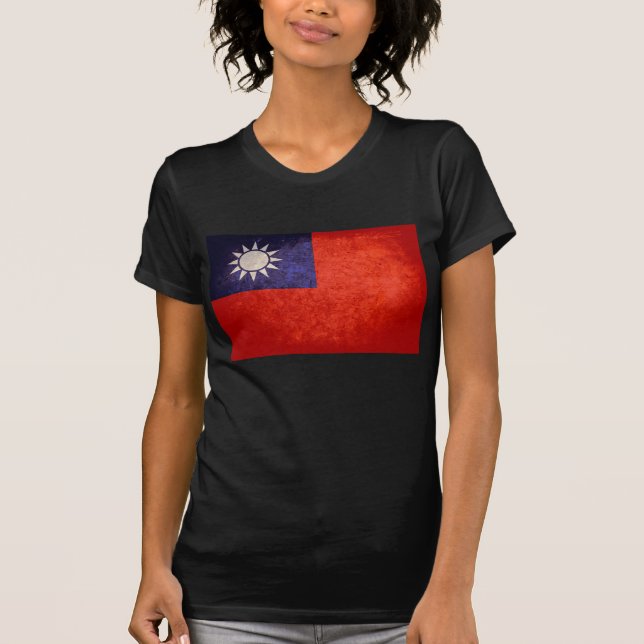 T-shirts Bandeira de Taiwan; taiwanês; 台 灣 (Frente)