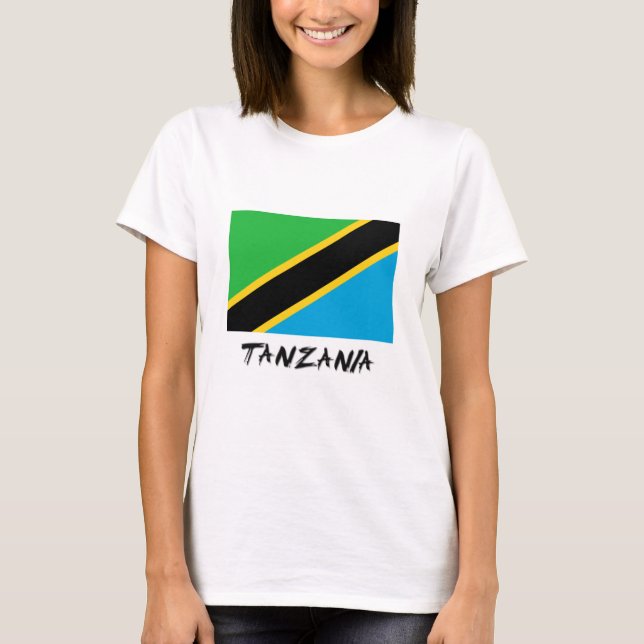 T-shirts Bandeira de Tanzânia (Frente)