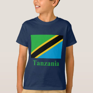 T-shirts Bandeira de Tanzânia com nome