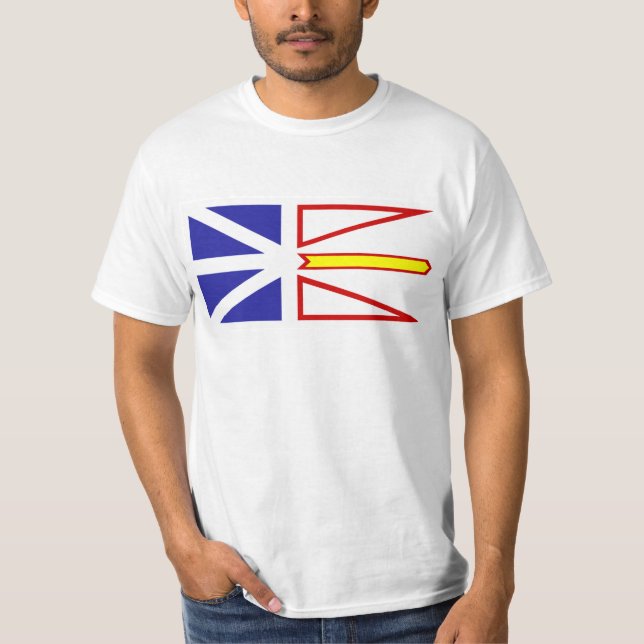 T-shirts Bandeira de Terra Nova e de Labrador (Frente)