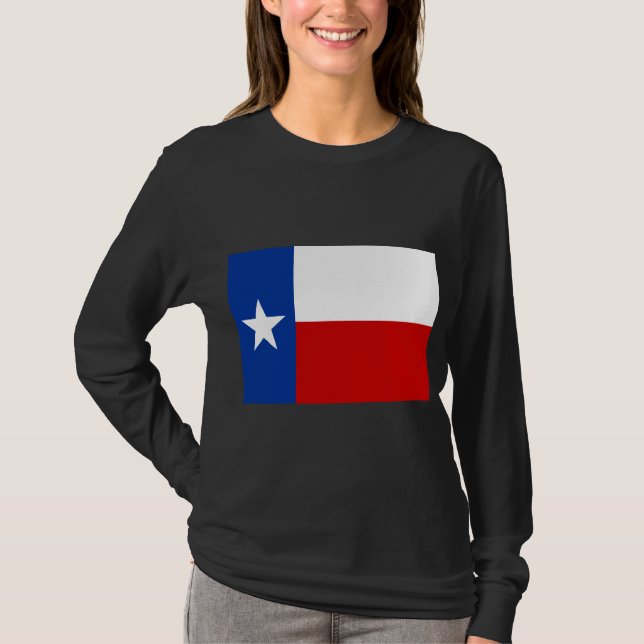 T-shirts bandeira de texas (Frente)