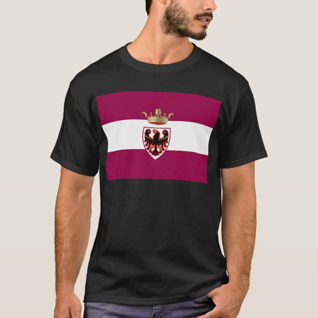 T-shirts Bandeira de Trentino (Italia) (Frente)