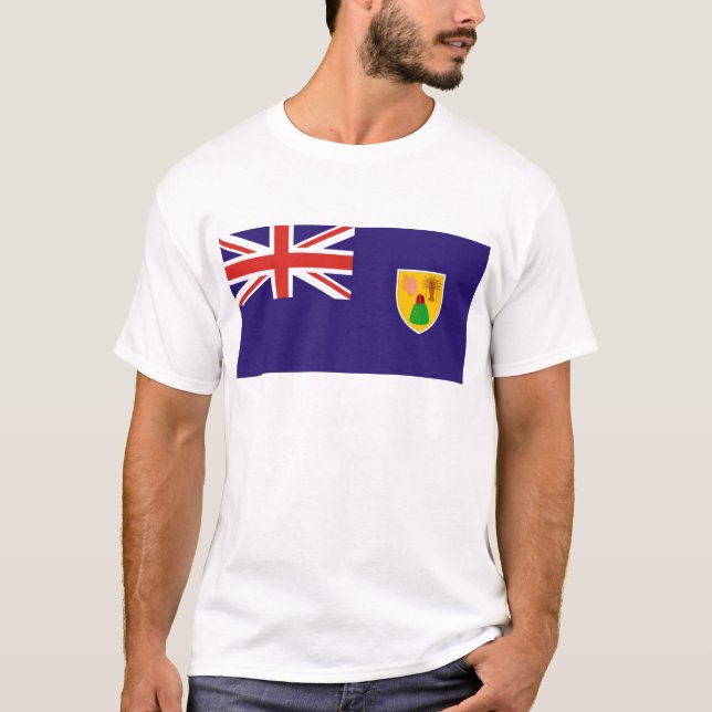T-shirts Bandeira de Turks e Caicos (Frente)