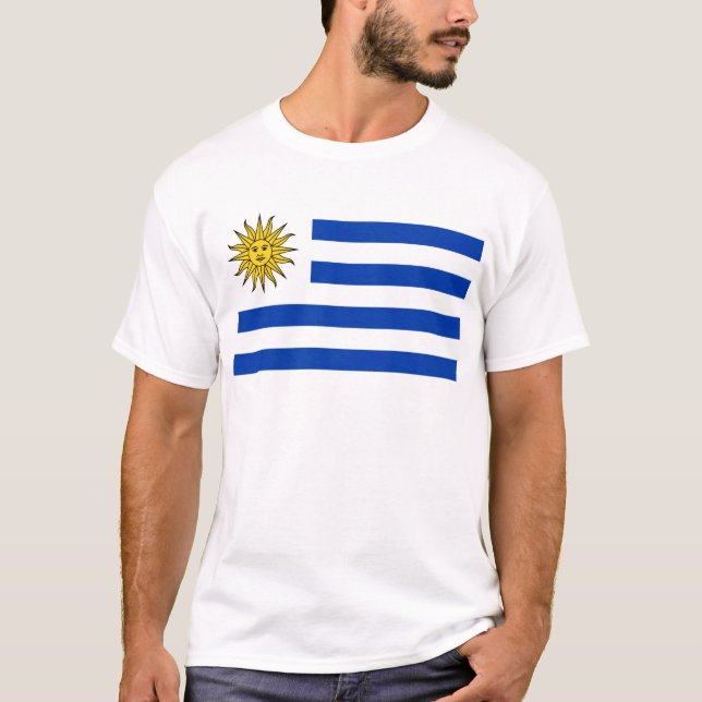 T-shirts Bandeira de Uruguai (Frente)