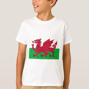 T-shirts Bandeira de Wales - o dragão vermelho - Baner