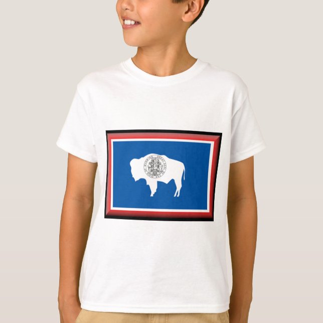 T-shirts Bandeira de Wyoming (Frente)