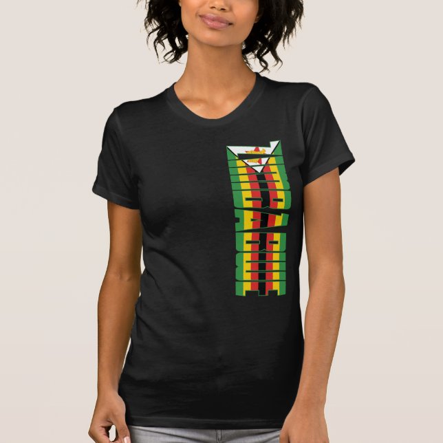T-shirts Bandeira de Zimbabwe (Frente)