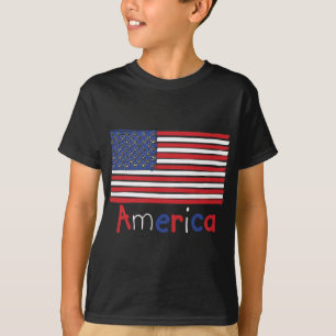 T-shirts Bandeira do American USA KIDS
