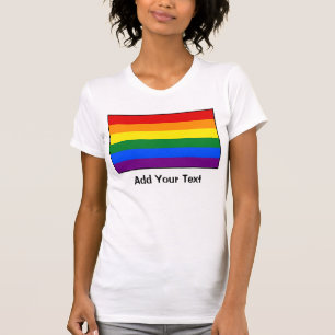 T-shirts Bandeira do arco-íris do orgulho gay de LGBT