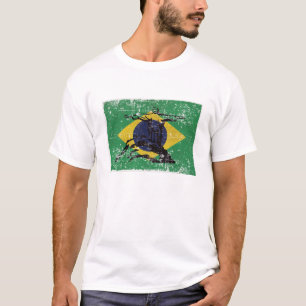 T-shirts Bandeira do Brasil com Cristo do Redentor