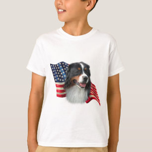 T-shirts Bandeira do Cachorro da Montanha Bernese