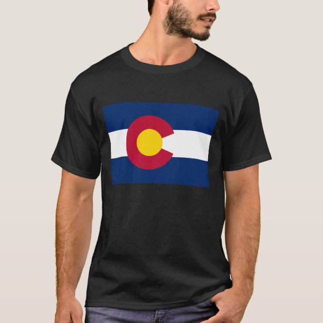 T-shirts Bandeira do Colorado (Frente)