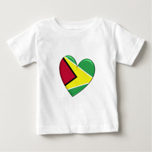T-shirts Bandeira do coração de Guyana