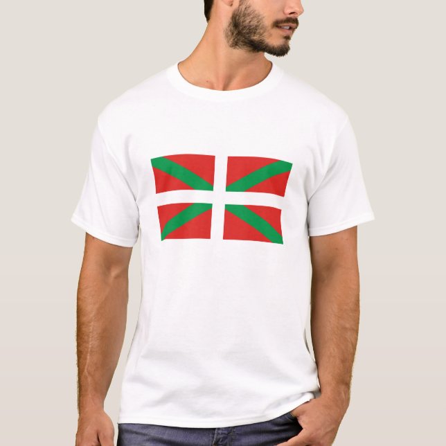 T-shirts Bandeira do diafragma basco (Frente)