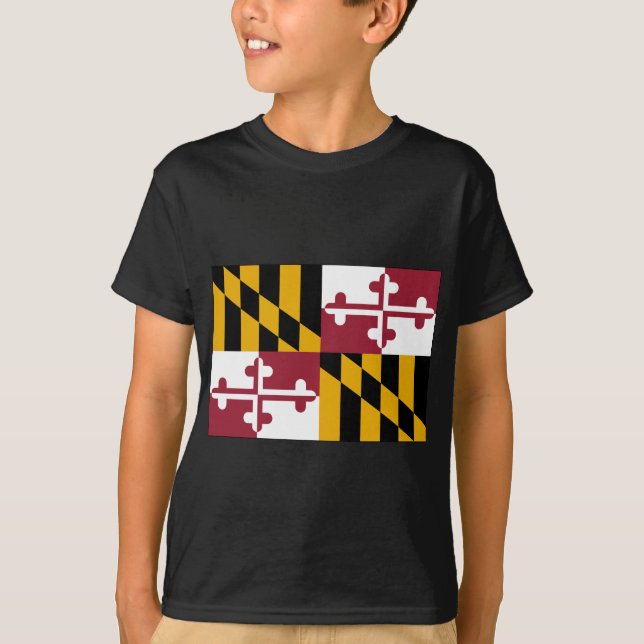 T-shirts Bandeira do estado de Maryland (Frente)