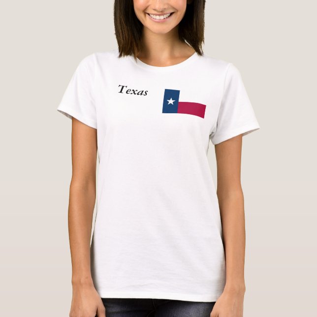 T-shirts Bandeira do Estado do Texas (Frente)