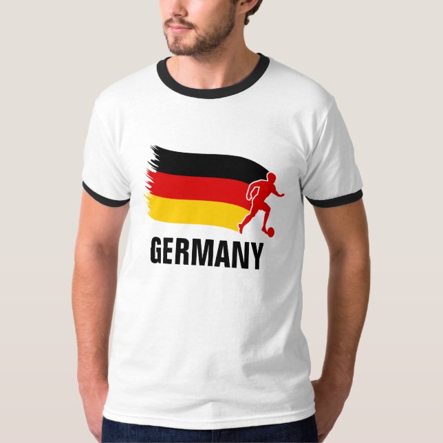 T-shirts Bandeira do futebol de Alemanha (Frente)