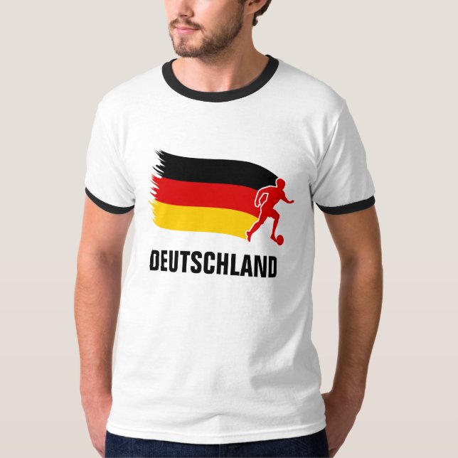 T-shirts Bandeira do futebol de Alemanha (Frente)