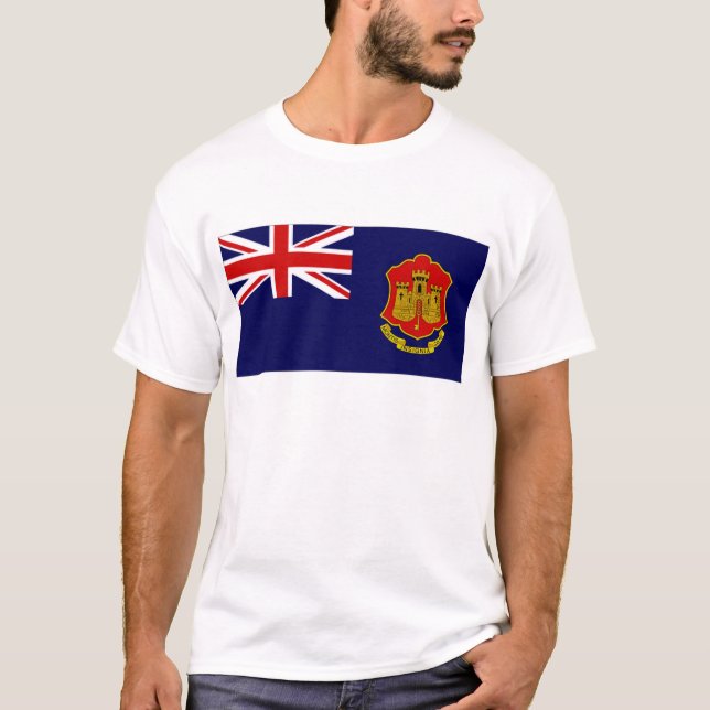 T-shirts Bandeira do governo de Gibraltar (Frente)