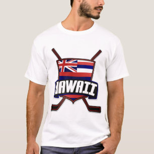 T-shirts Bandeira do hóquei em gelo de Havaí