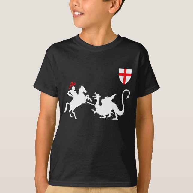 T-shirts Bandeira do inglês do dia de St George (Frente)