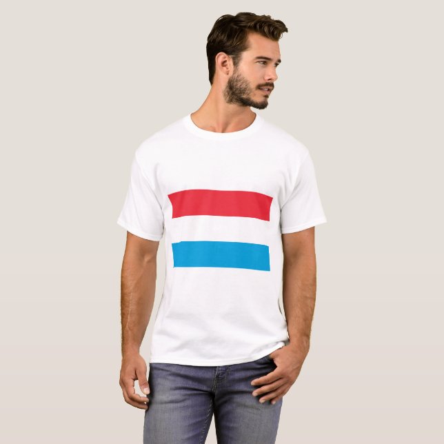 T-shirts Bandeira do Luxemburgo (Frente Completa)