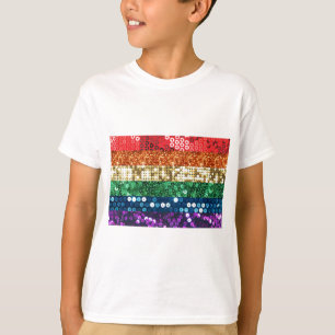 T-shirts bandeira do orgulho do sequin