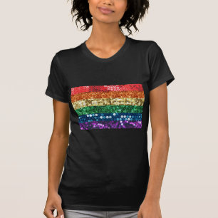 T-shirts bandeira do orgulho do sequin