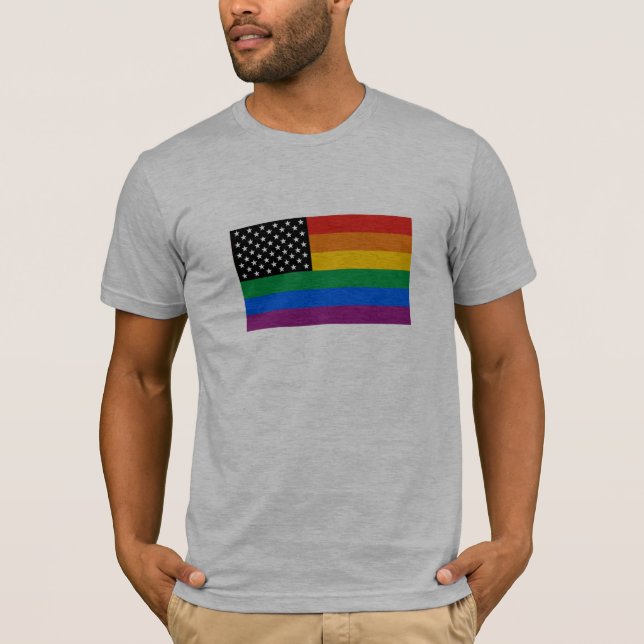 T-shirts Bandeira do orgulho gay (Frente)